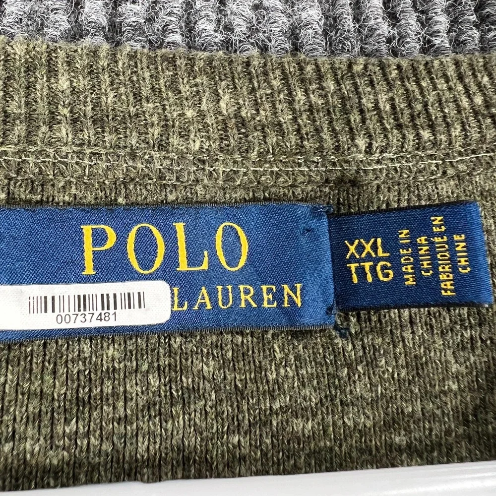 Polo Ralph Lauren Sweater Mens 2XL XXL Green Long Sleeve Crew Neck Casual Soft